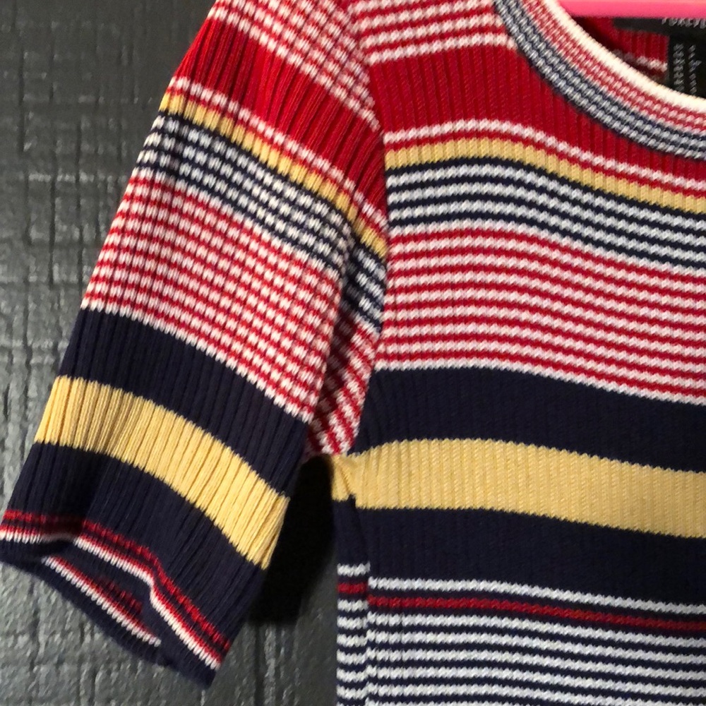 Forever 21 striped short sleeve dress